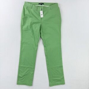 Brooks Brothers Milano Fit Womens Stretch Cotton Chinos Size 8‎ Kelly Green NWT